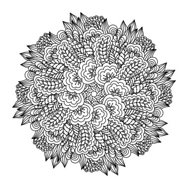 Boyama kitabı için yuvarlak öğe.