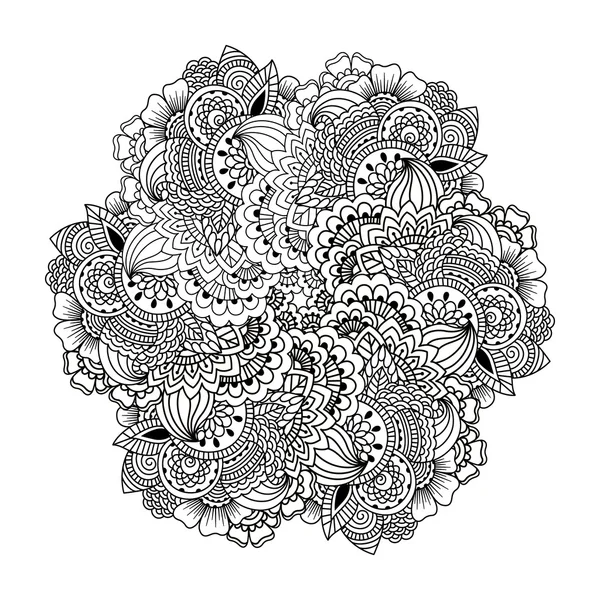 Ronde element voor het kleuren van boek. — Stockvector