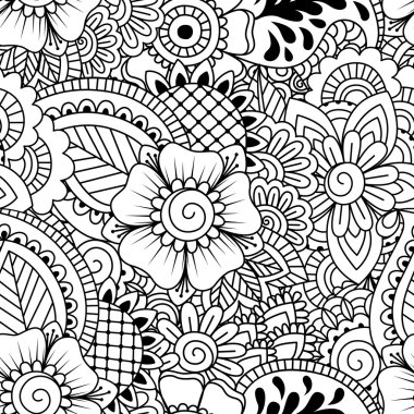 Kusursuz siyah beyaz desen.