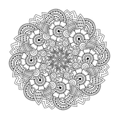 Boyama kitabı için yuvarlak öğe.