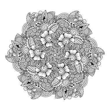 Boyama kitabı için yuvarlak öğe.