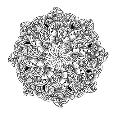 Boyama kitabı için yuvarlak öğe.