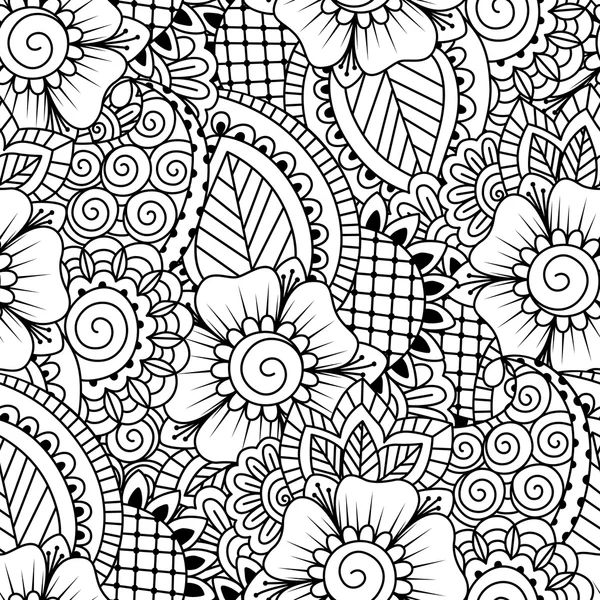 Black and white seamless pattern. — Stock Vector