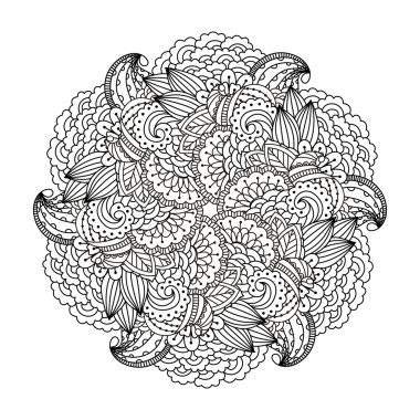 Boyama kitabı için yuvarlak öğe.