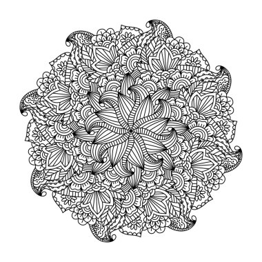 Boyama kitabı için yuvarlak öğe.