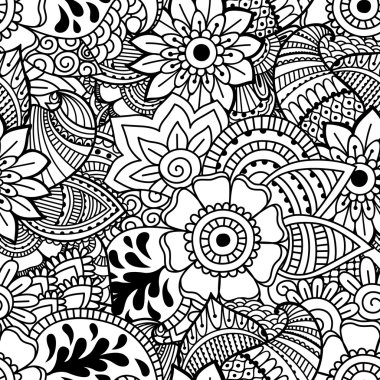 Kusursuz siyah beyaz desen.