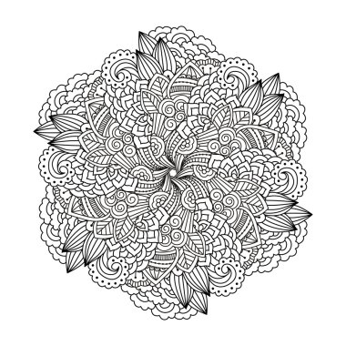 Boyama kitabı için yuvarlak öğe.