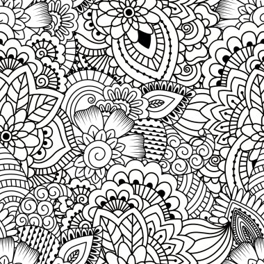 Kusursuz siyah beyaz desen.