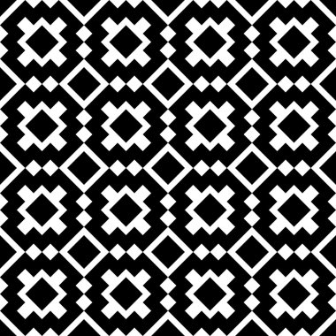 Seamless siyah beyaz Hint modeli.