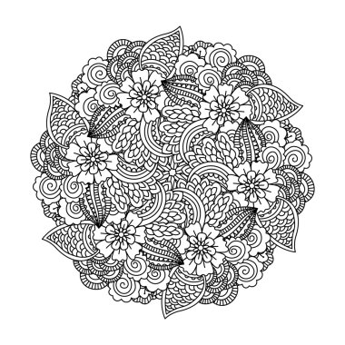 Boyama kitabı için yuvarlak öğe.