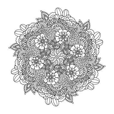 Boyama kitabı için yuvarlak öğe.