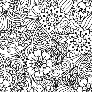 Kusursuz siyah beyaz desen.