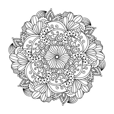 Boyama kitabı için yuvarlak öğe.