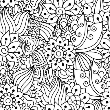 Kusursuz siyah beyaz desen.