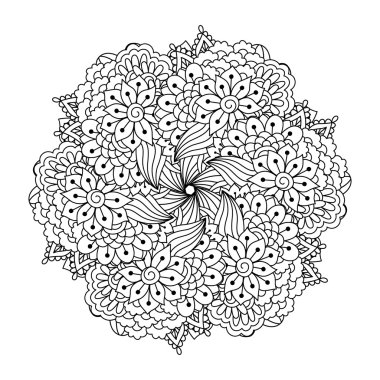 Boyama kitabı için yuvarlak öğe.