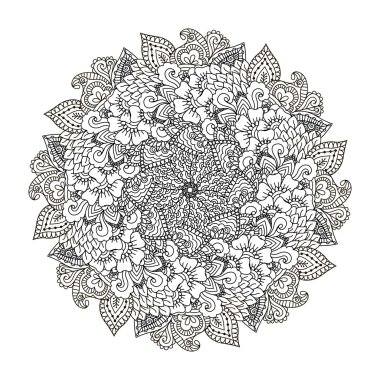 Boyama kitabı için yuvarlak öğe.