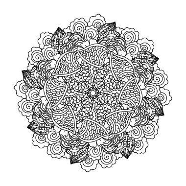 Boyama kitabı için yuvarlak öğe.