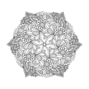 Boyama kitabı için yuvarlak öğe.