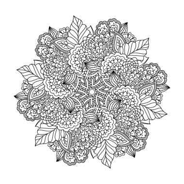 Boyama kitabı için yuvarlak öğe.