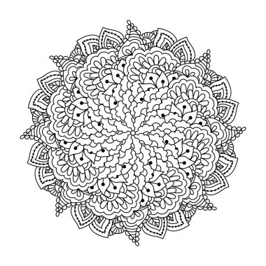 Boyama kitabı için yuvarlak öğe.