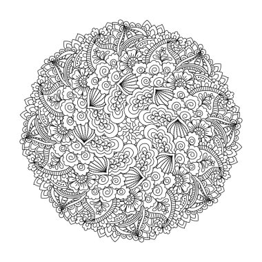 Boyama kitabı için yuvarlak öğe.