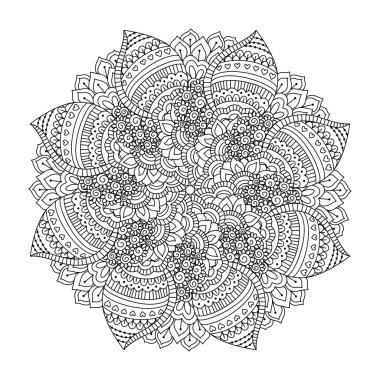 Boyama kitabı için yuvarlak öğe.