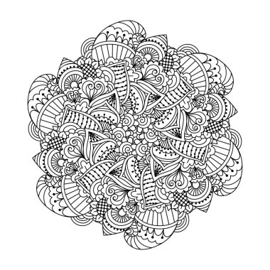 Boyama kitabı için yuvarlak öğe.