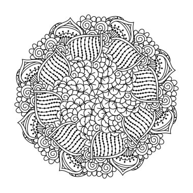 Boyama kitabı için yuvarlak öğe.