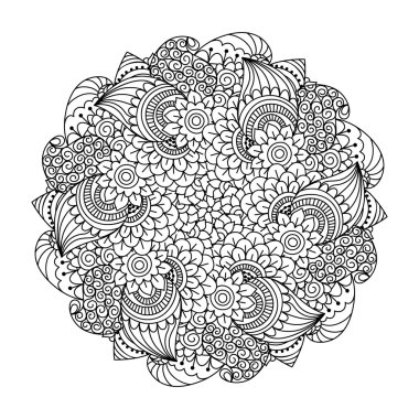 Boyama kitabı için yuvarlak öğe.