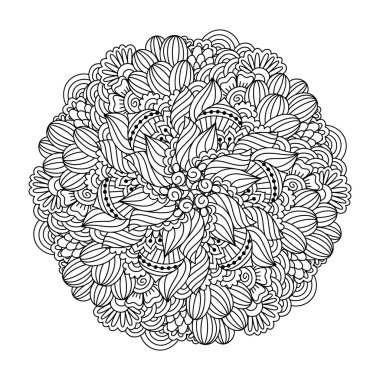 Boyama kitabı için yuvarlak öğe.