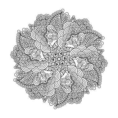 Boyama kitabı için yuvarlak öğe.