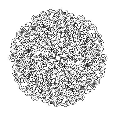 Boyama kitabı için yuvarlak öğe.