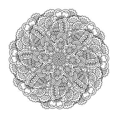 Boyama kitabı için yuvarlak öğe.