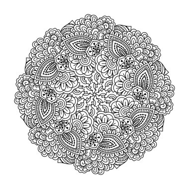 Boyama kitabı için yuvarlak öğe.