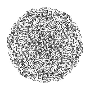 Boyama kitabı için yuvarlak öğe.