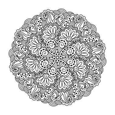 Boyama kitabı için yuvarlak öğe.