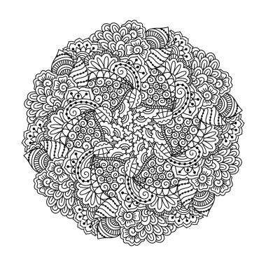 Boyama kitabı için yuvarlak öğe.