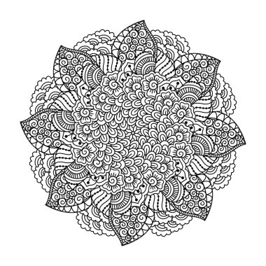 Boyama kitabı için yuvarlak öğe.