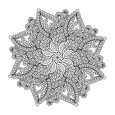 Boyama kitabı için yuvarlak öğe.