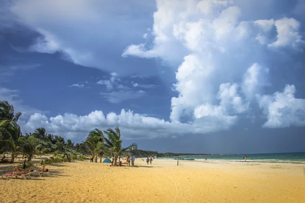 Praia em tulum — Fotografia de Stock