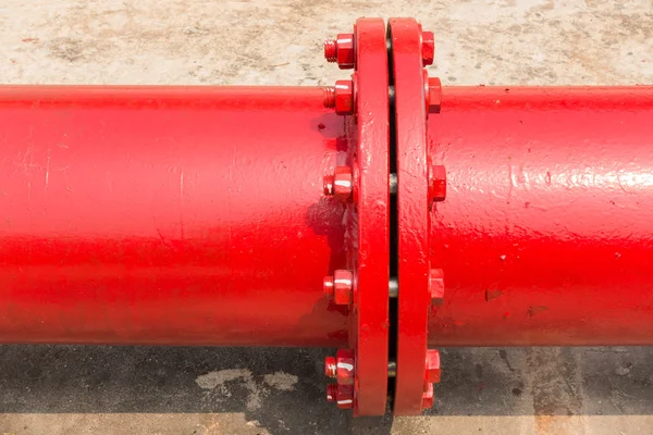 Fire protection pipeline connect. — Stock Photo, Image