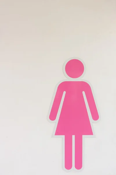 Жінки підписують доступ до туалету, символ туалету . — стокове фото