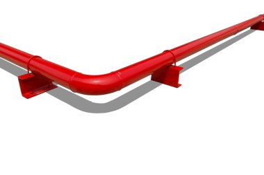 Yangın koruma boru ve boru izole beyaz geri destek