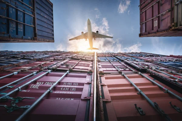 Container Cargo Port Ship Yard Opslag Handling Van Logistische Transport — Stockfoto
