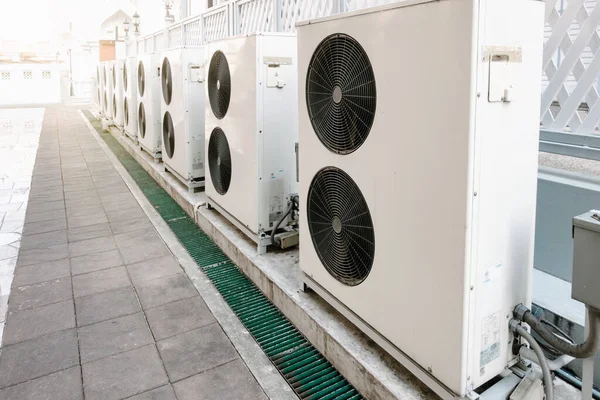 콘덴서 Hvac 시스템 압축기 Fan Coil Air Conditioning Equipment Home — 스톡 사진
