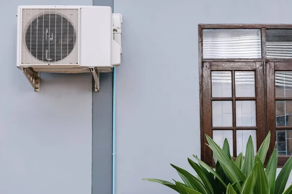 Home Chlazení Klimatizace Řídicí Systém Air Condenser Engine Station Mimo — Stock fotografie