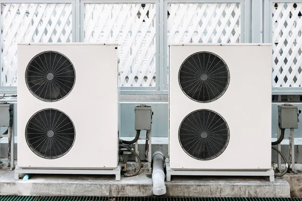 콘덴서 Hvac 시스템 압축기 Fan Coil Air Conditioning Equipment Home — 스톡 사진