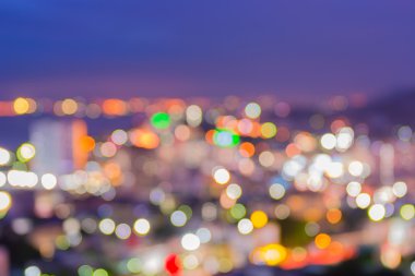 Soyut bulanık ışıklar cityscape arka plan, gece şehir.