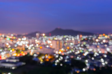 Soyut bulanık ışıklar cityscape arka plan, gece şehir.