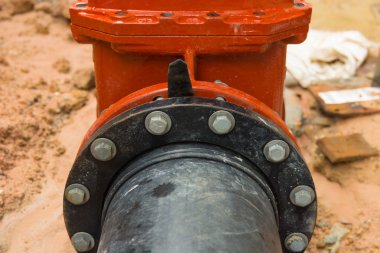 Bağlantı Hdpe boru ve ana vana.